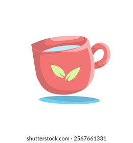 colorful cup of water, doodle, cartoon