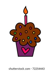colorful cupcake invitation
