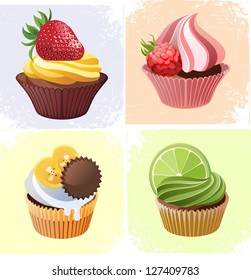 colorful cupcakes