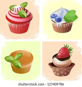 colorful cupcakes
