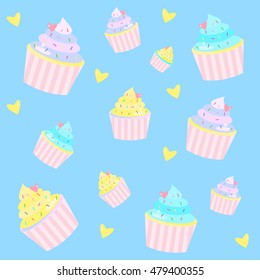 Colorful Cupcakes Background
