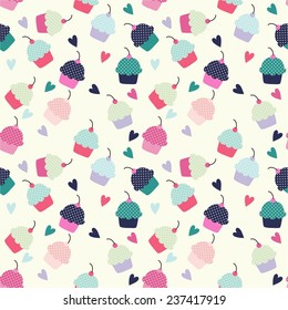  colorful Cupcakes  Patterns