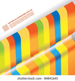 colorful curl ribbon background design