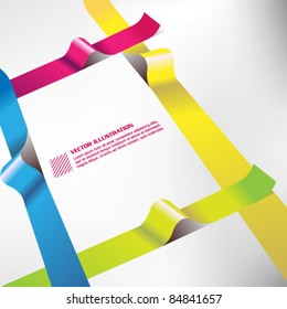 colorful curl ribbon design