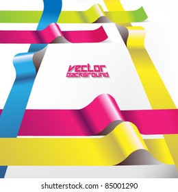 colorful curl ribbon design