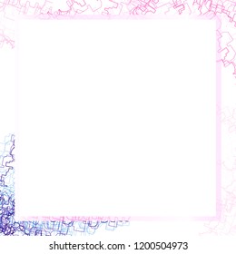 Colorful curly and messy frame line with white space. Abstract odd background vector.