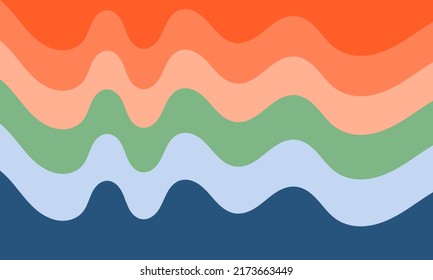 Colorful cursive stripes cute pattern background. Wavy pattern background.