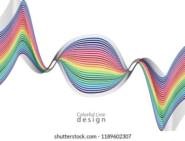 Colorful curve abstract background