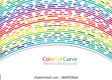 Colorful Curve Abstract Background Vector Design