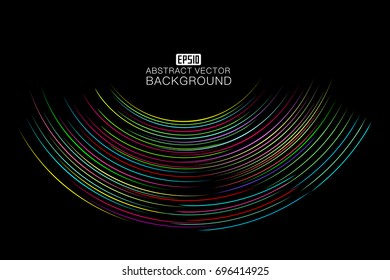 Colorful curve consisting of abstract background