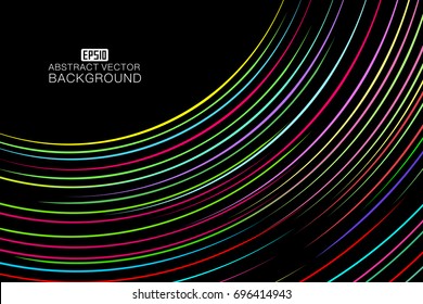Colorful curve consisting of abstract background