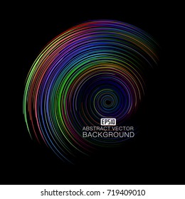 Colorful curve consisting of abstract background