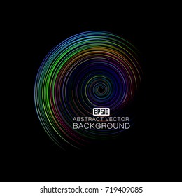 Colorful curve consisting of abstract background