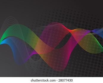 colorful curve lines