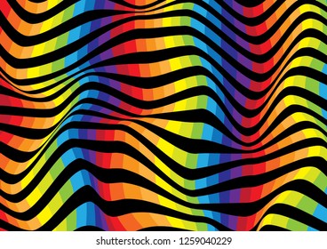 Colorful Curve mesh line pattern background