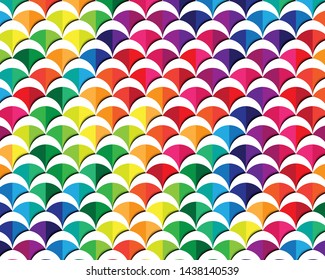 Colorful curve shape abstract vector design