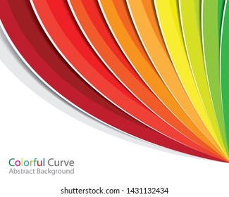 Colorful curve vector abstract background 