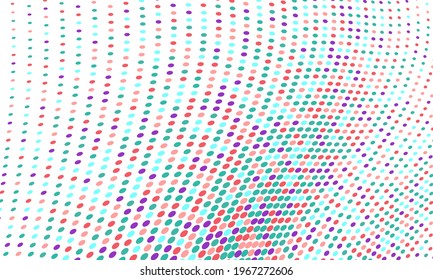 Colorful Curved Dots Pattern, can be used for business designs