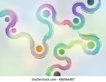 colorful curved line abstract background