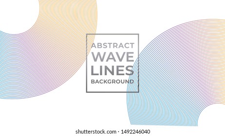 Colorful Curved Lines Design Vector, Abstract Wave Line Background Design Template, Compact Disk Concept