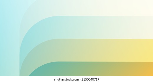 Colorful Curving Semi Transparent Lines - Minimalist Bright Abstract Geometric Gradient Background Composition in Editable Vector Format