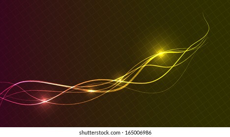 Colorful Curvy Lines Abstract Background