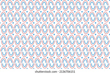 Colorful curvy lines pattern resembled rainbow with circles. Abstract vector background for design template.