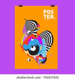 Abstract  Colorful Curvy Liquid Cover and Poster Design Template. Flat Line Shape and Pattern Layout Design Template.
 
