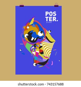 Abstract  Colorful Curvy Liquid Cover and Poster Design Template. Flat Line Shape and Pattern Layout Design Template.
 