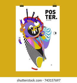 Abstract  Colorful Curvy Liquid Cover and Poster Design Template. Flat Line Shape and Pattern Layout Design Template.
 