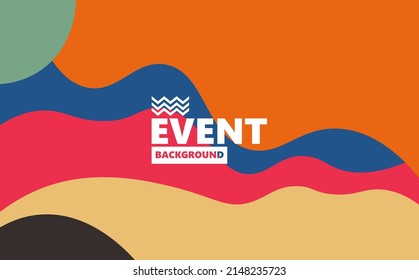 Colorful curvy shapes vector background for event, seminar, conference, meeting, and backdrop.