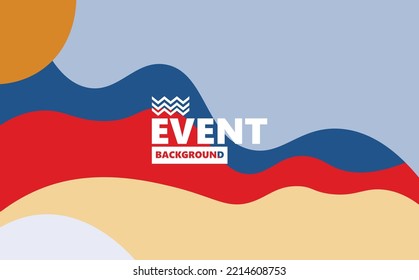 Colorful curvy shapes vector background for event, seminar, conference, meeting, and backdrop.