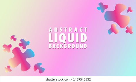 Colorful Cute Abstract Liquid Background Design Template, Resolution 16:9