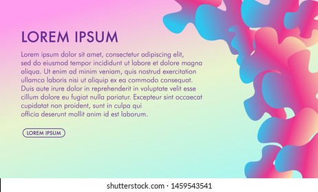 Colorful Cute Abstract Liquid Background Design Template, Resolution 16:9