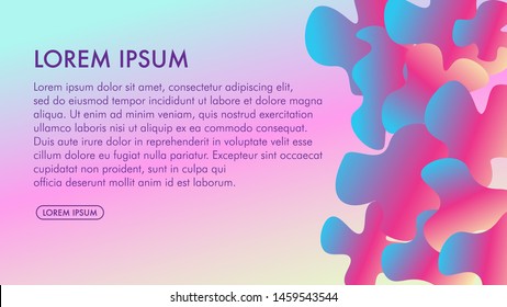 Colorful Cute Abstract Liquid Background Design Template, Resolution 16:9