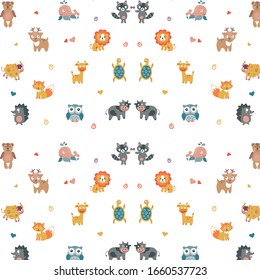 Colorful and cute animal pattern