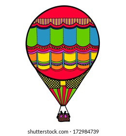 Colorful cute balloon, aerostat.