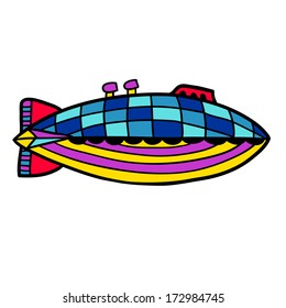 Colorful cute balloon, aerostat.