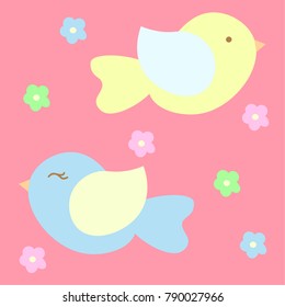 Colorful cute bird.