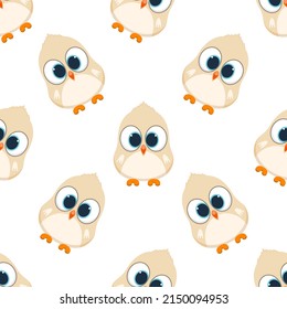 
Colorful cute bird seamless pattern. Cute background for textile print, wrapping paper.Cute bird vector illustration. Funny vector childish seamless pattern