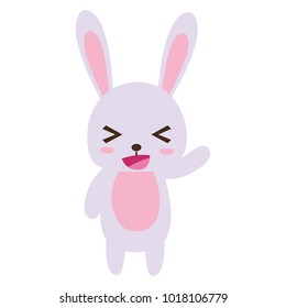 colorful cute and cheerful rabbit wild animal