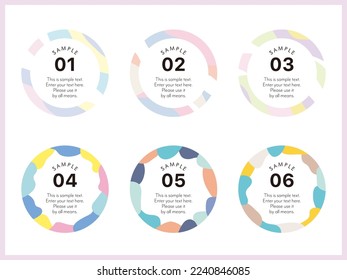 Colorful and cute circle frame.