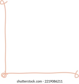 Colorful Cute Corner Doodle  Vector Illustration