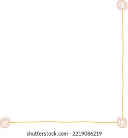Colorful Cute Corner Doodle  Vector Illustration