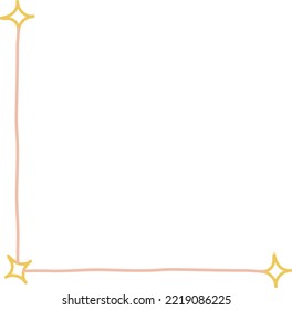 Colorful Cute Corner Doodle  Vector Illustration