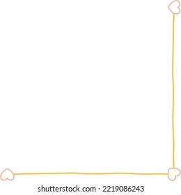 Colorful Cute Corner Doodle  Vector Illustration