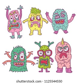 Colorful Cute Crazy Monster Character Collection