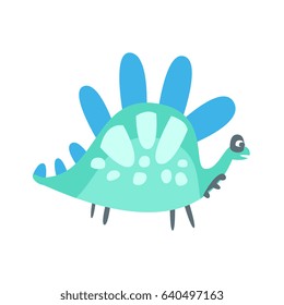 Colorful cute dinosaur. Prehistoric animal character vector Illustration