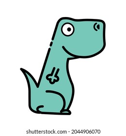 Colorful cute dinosaurs. illustration childish background for fabric, textile stock illustration