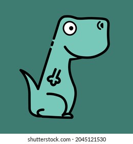 Colorful cute dinosaurs. illustration childish background for fabric, textile stock illustration